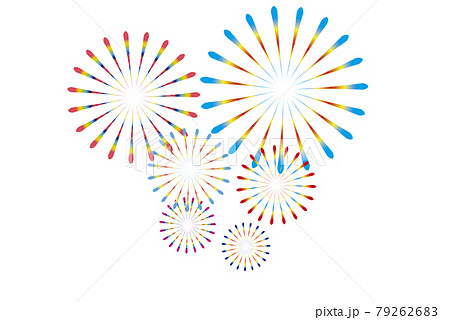 クールな花火：イラスト無料