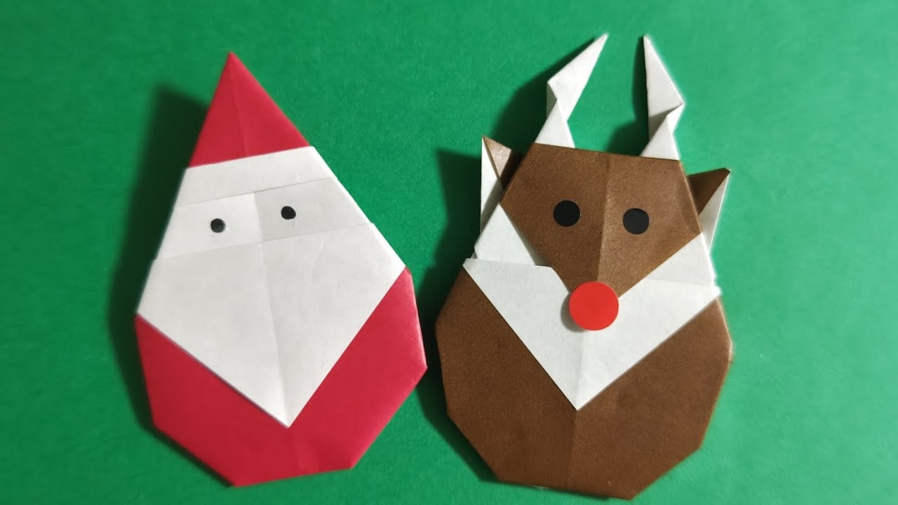 冬12月折り紙 ☆簡単なサンタクロースの折り方 音声解説あり 冬の折り紙origami santa clausshigeyuki.net