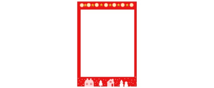 かわいいクリスマスのフレーム・枠