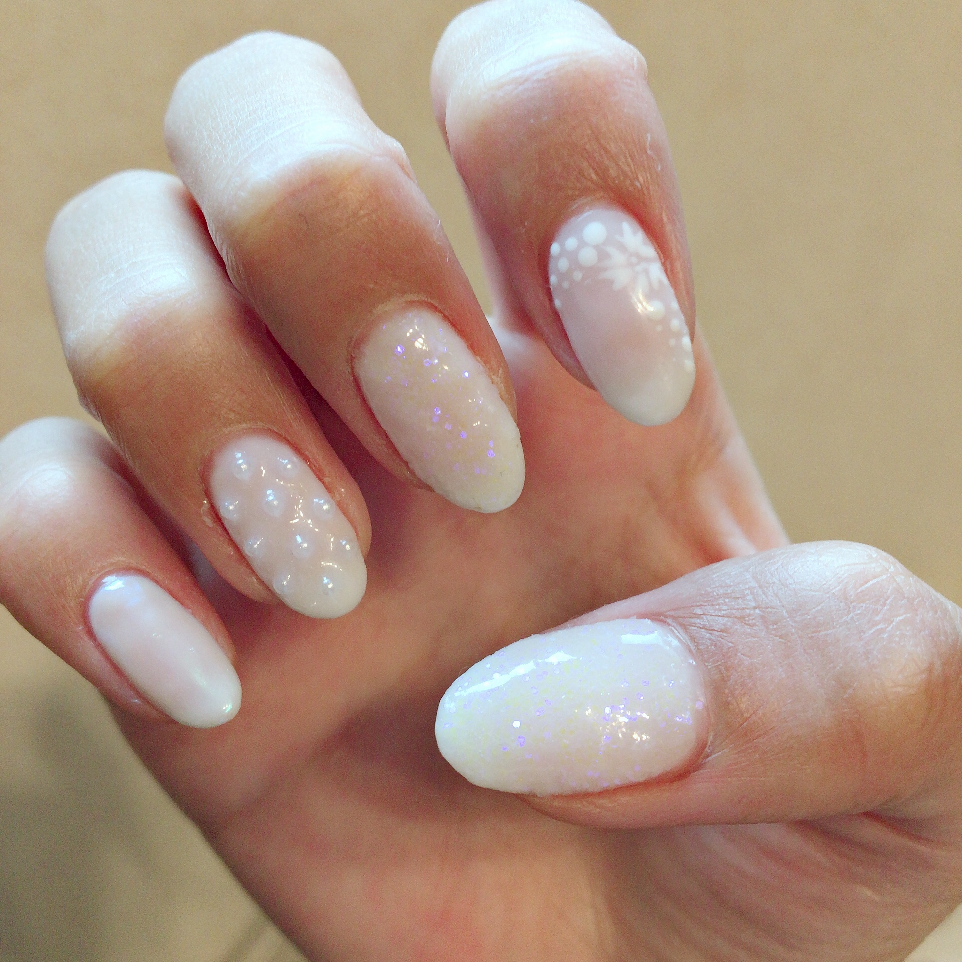 ☆クリスマスネイル☆ブルー✕ホワイト ネイルチップ つけ爪blanche 通販 3111379Creema クリーマ