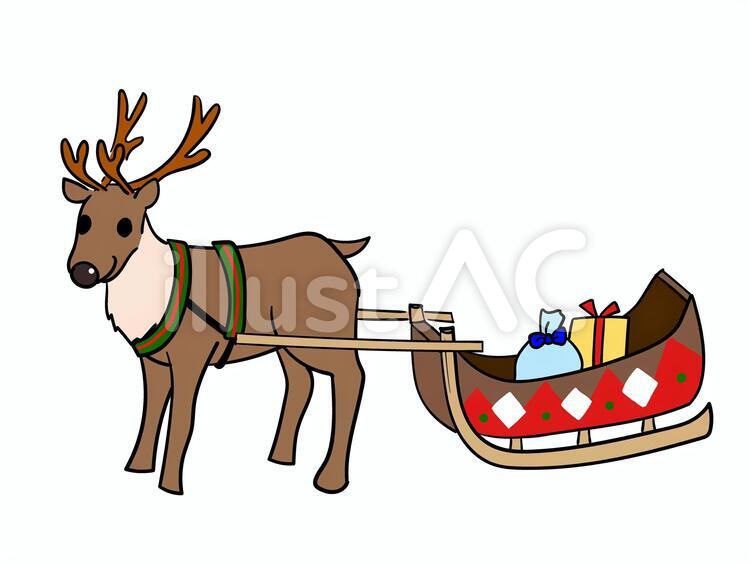 クリスマスプレゼントを届けるサンタクロースとトナカイイラスト素材透過、PNGフリー画像ダウンロード - Pngtree