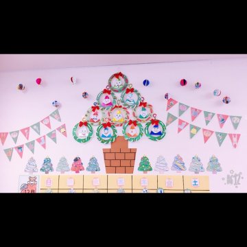 クリスマス幼児壁面製作TikTok