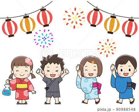 花火」のアイデア 9 件夏祭り イラスト, 浴衣イラスト, 花火