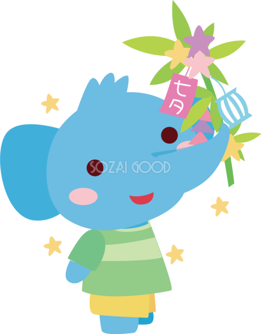 フリーイラスト七夕飾りと星形の背景パブリックドメインQ：著作権フリー画像素材集