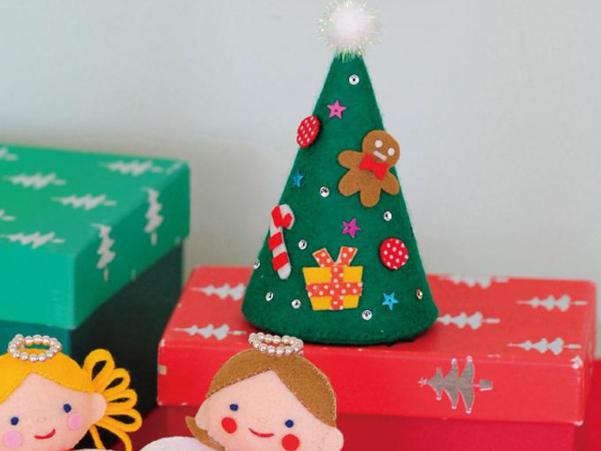クリスマス フェルトで手作りツリーオーナメント 100均DIY felt Christmas Xmas - YouTube