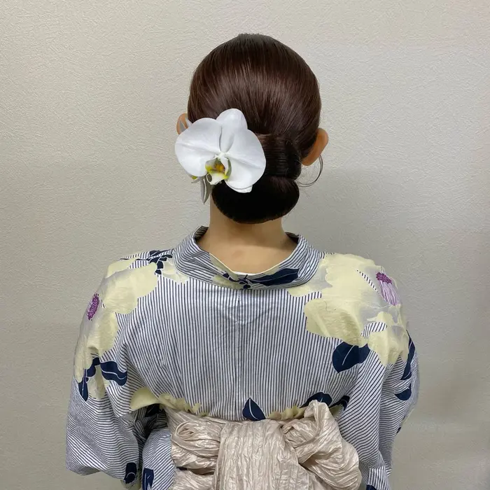 私服で祭り髪型ロングTikTok