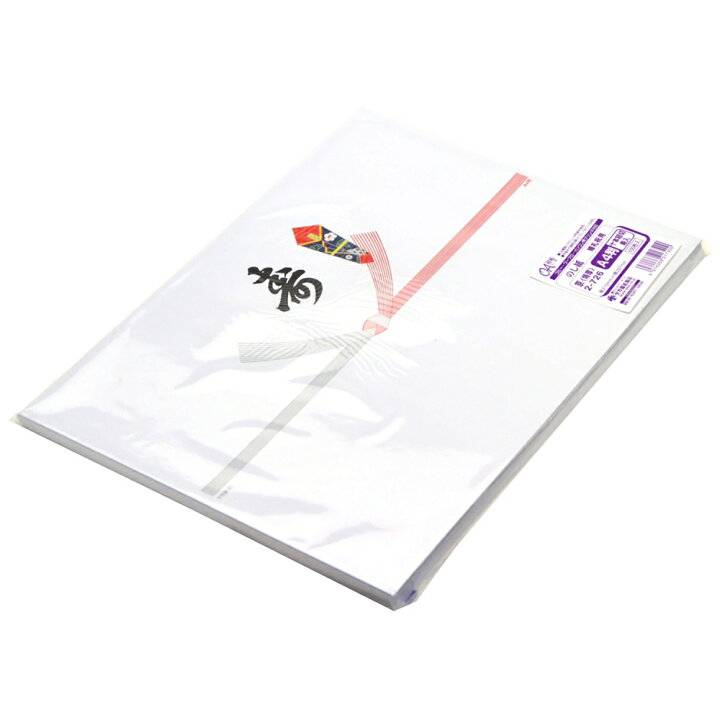 ササガワ 新のし紙 熨斗紙みの判 花柄 無字 4-903 1セット：500枚100枚袋入×5冊包み取寄品- アスクル