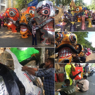 恐怖の女神や猿の神が「降臨」 インドでヒンズー教の祭りシーズン到来 写真18枚 国際ニュース：AFPBB News