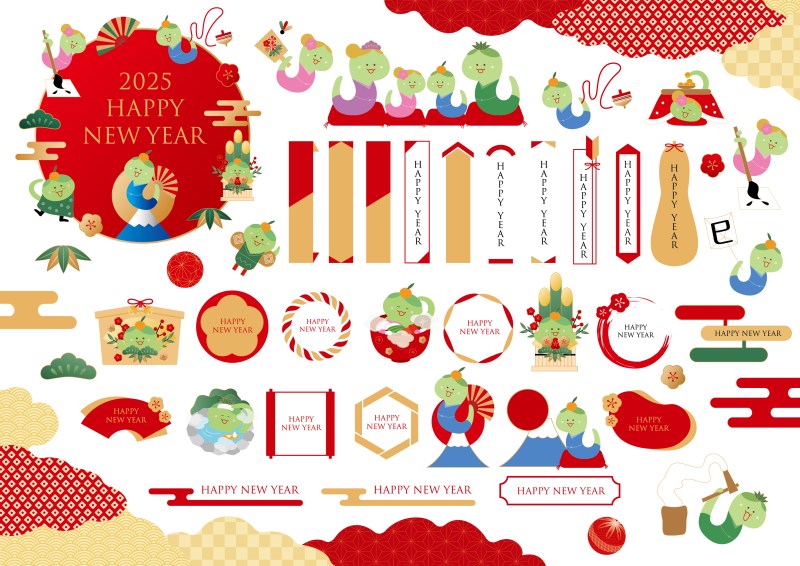 シンプル門松＜お正月・縁起物・お飾り・１月・年末年始＞ちょっとした隙間に使えるワンポイントカット無料イラスト素材TemplateBox