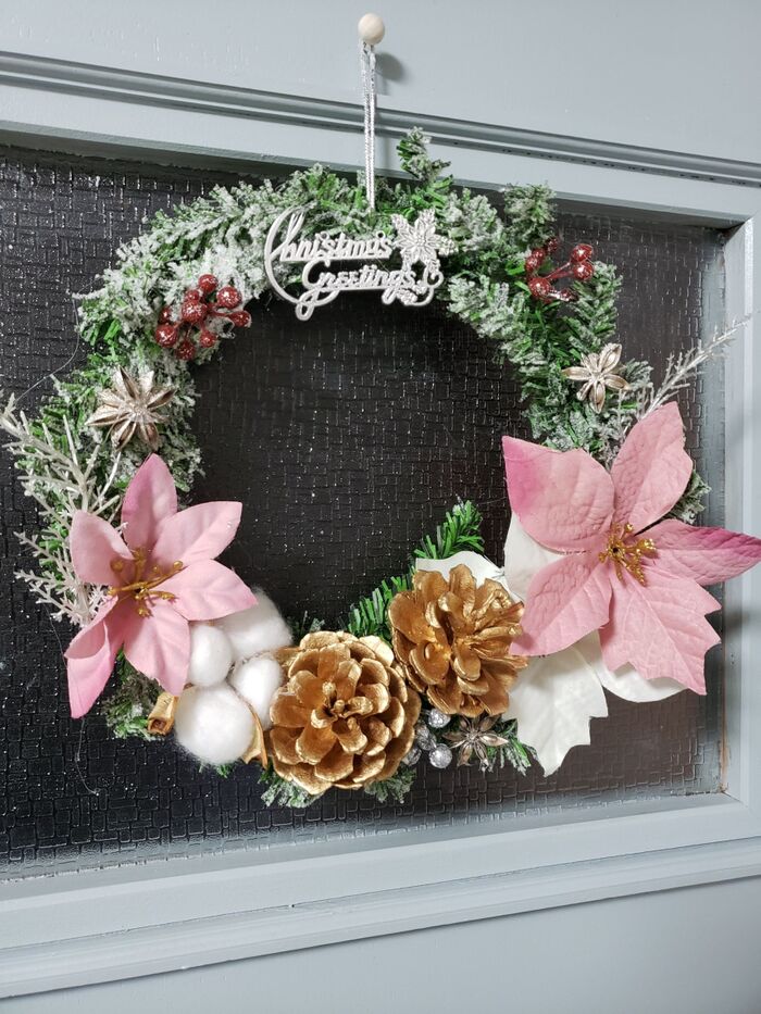 DIY クリスマスリース🎄❤️DAISOの輪