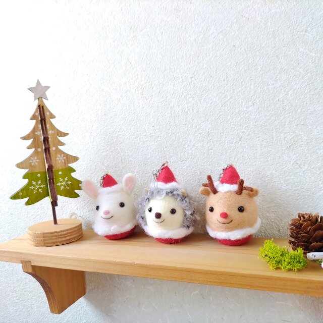 手作りフェルトサンタクリスマスオーナメント、クリスマスオーナメントフェルト、サンタクロースフェルトオーナメント、クリスマスデコレーション、クリスマスツリーデコレーション- Etsy 日本