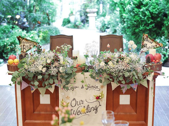 選べる３タイプ 結婚式のメインテーブル装花実例集☆