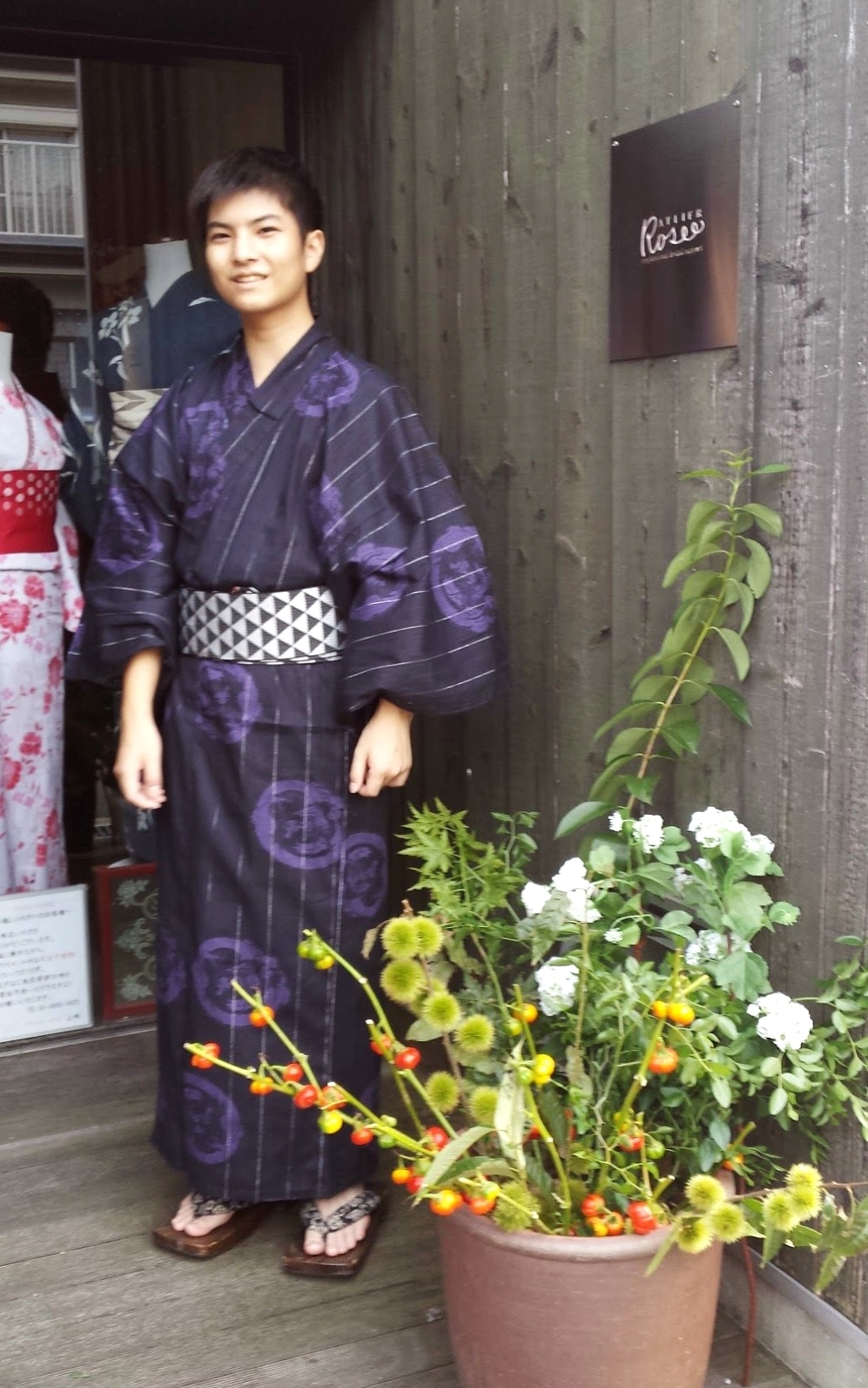 男性浴衣レンタル＆着付け この夏最後の花火大会！アトリエ・ロゼ