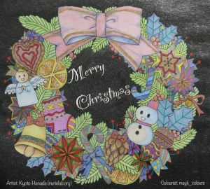 リース クリスマス 塗り絵 クリスマスリースのイラスト素材 - PIXTA