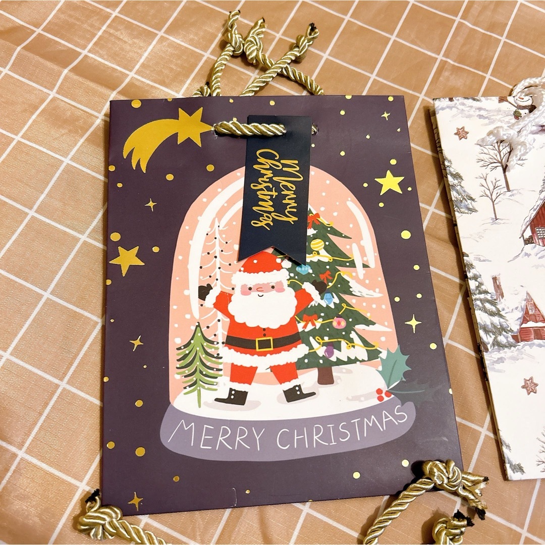 クリスマスベアラーギフトペーパーバッグ-1 W220×D120×H310 : レジ袋・手提げ袋ギフト、ラッピング用品、包装資材通販 HEADS ヘッズ