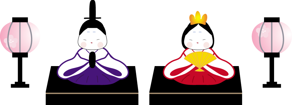 ひな祭りの男雛と女雛のイラスト - ONWAイラスト