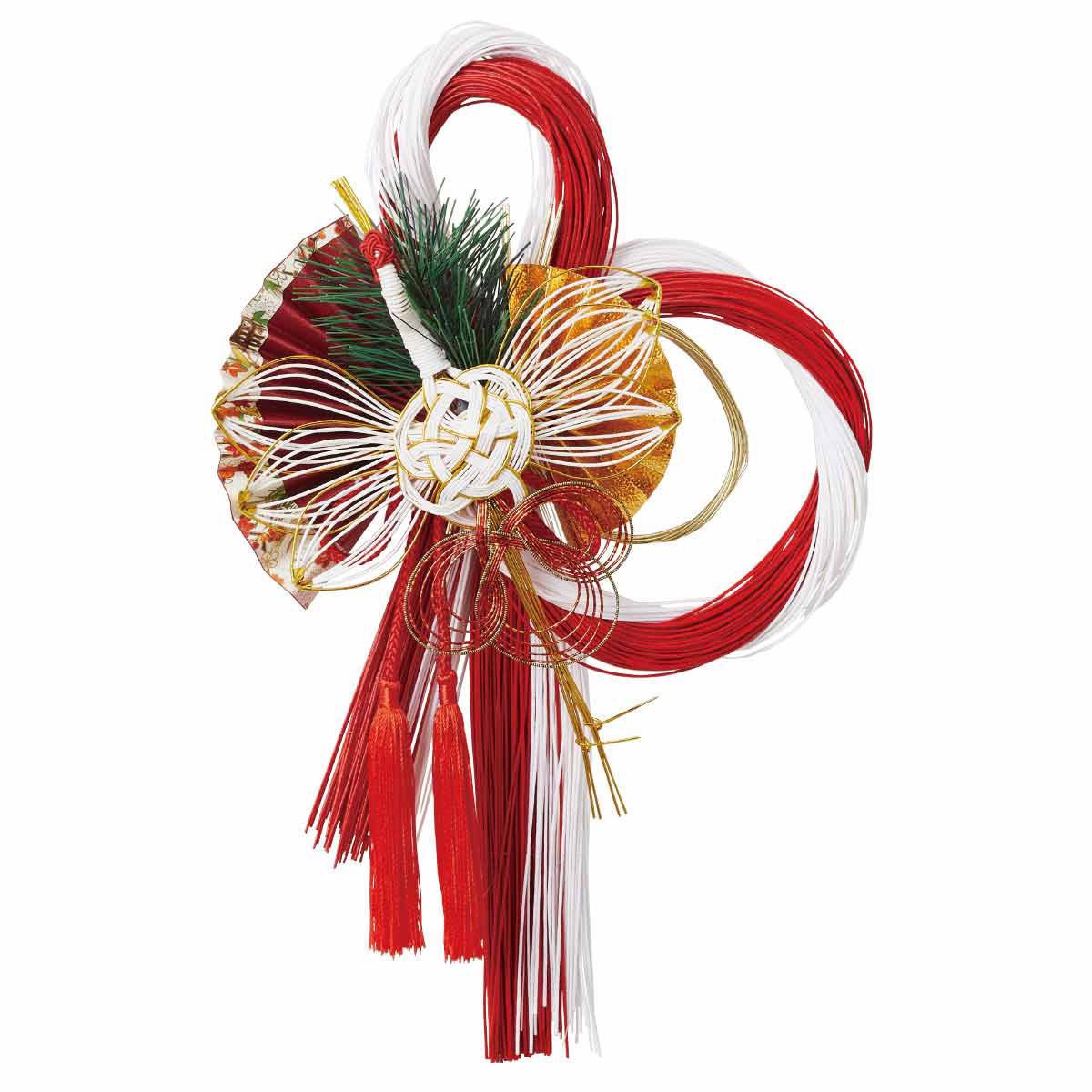 翌日発送 ミニ水引リース お正月飾り レッド×ホワイト ver.2024 しめ縄・しめ飾り g-plus 通販16963058Creema クリーマ