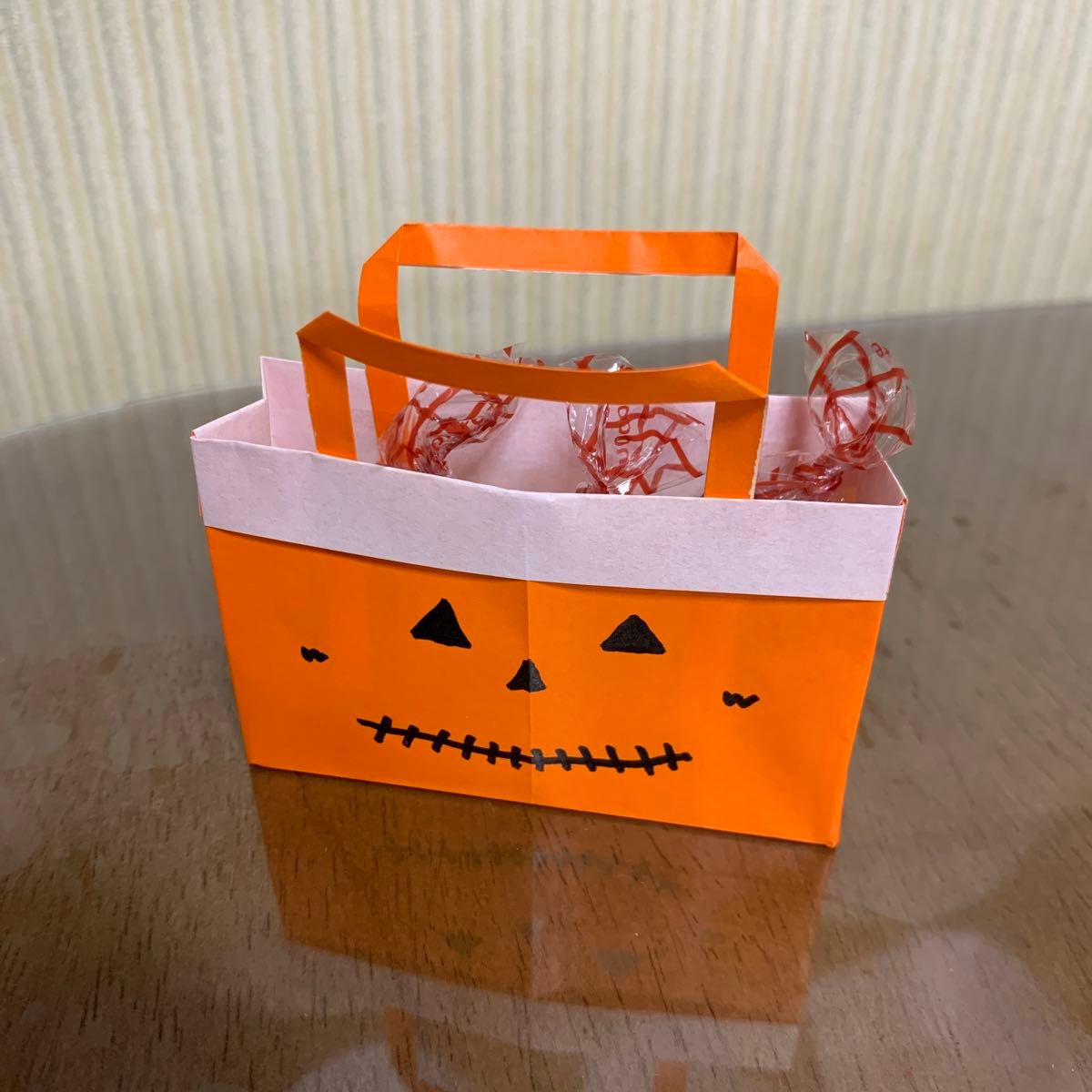 簡単折り紙 手提げ紙袋How to make Paperbag ハロウィン Halloween 할로윈 バッグ 袋 bag थैला tas 包 ถุง 가방 折り方 おりがみ origami