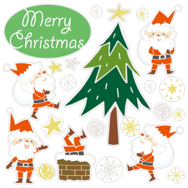 サンタとトナカイのイラスト: ゆるかわいい無料イラスト素材集