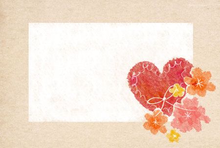 横型・4分割、ピンクカラーのかわいいメッセージカード「バレンタイン用」用紙印刷で切り分け イラストボックス「プレミアム」テンプレート