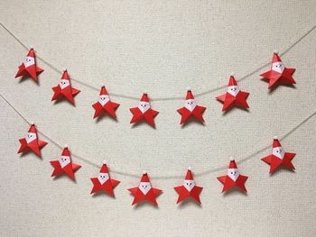 折り紙 簡単！クリスマスツリーガーランドの作り方Origami Christmas Tree