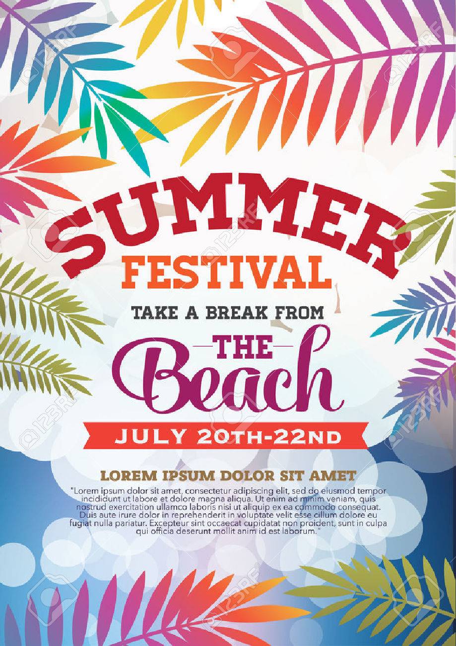 夏祭りのポスターのイラスト素材54082441- PIXTA