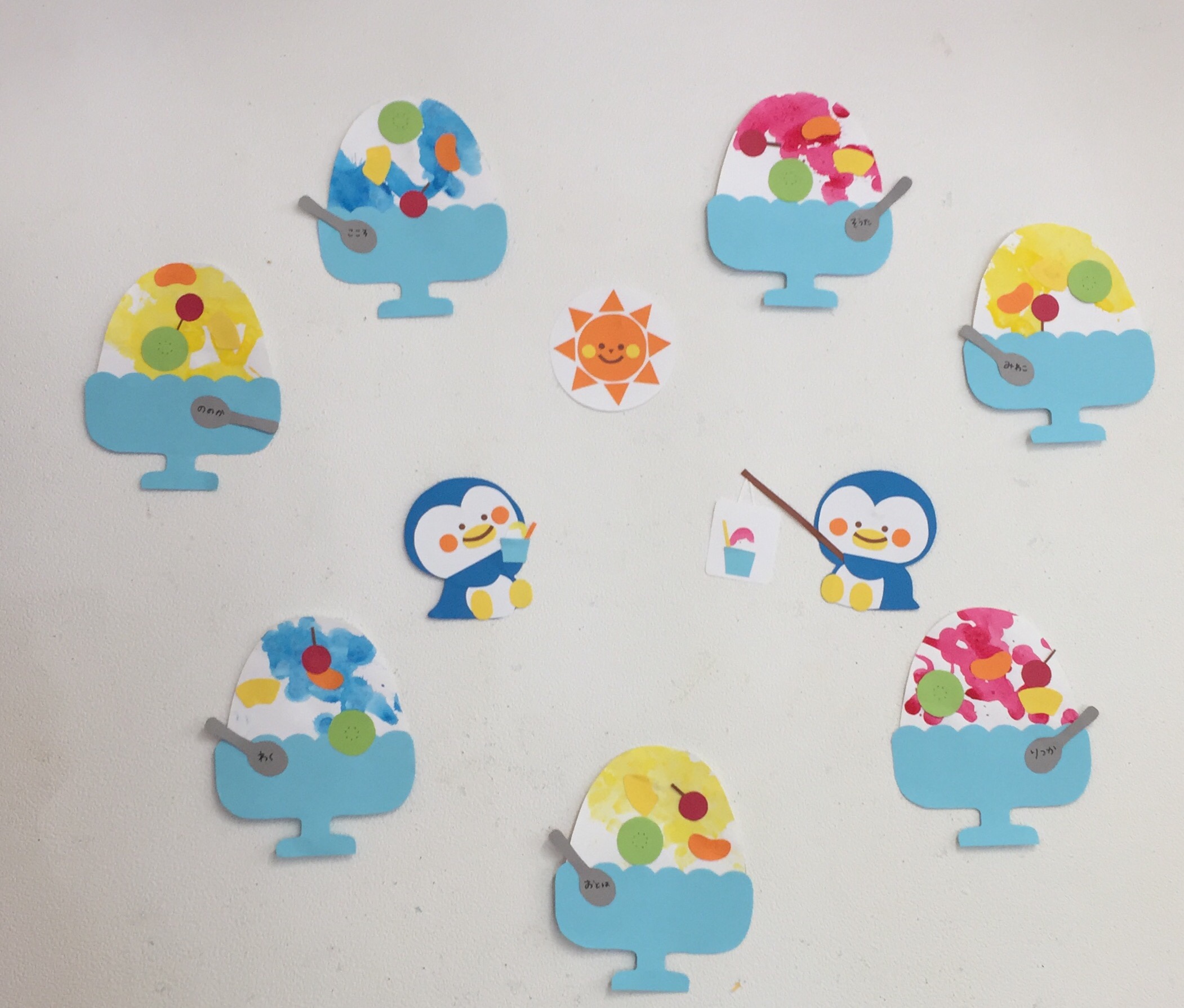 海のイラストで『暑中見舞い＆残暑見舞いの描き方』YouTubeイラストレーター イシグロフミカnowanowanかわいい保育のイラスト ・壁面