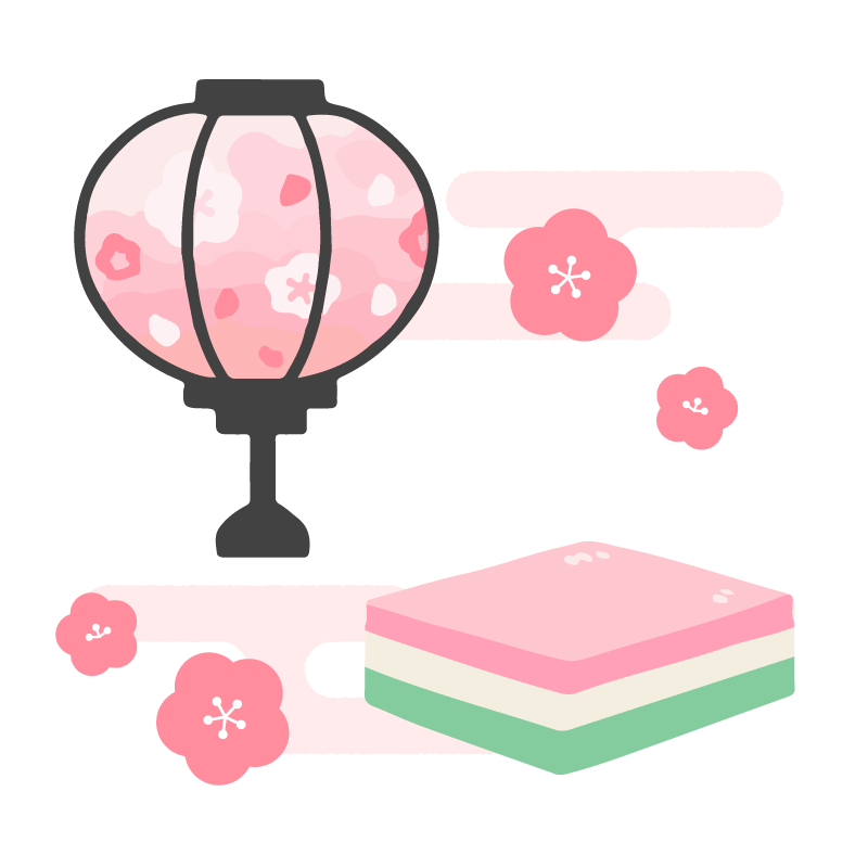 ひな祭りイラスト 雛段2 透過PNG：イラスト無料