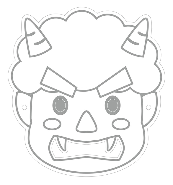 無料の節分・鬼は外の豆まきのぬりえぬりえパーク