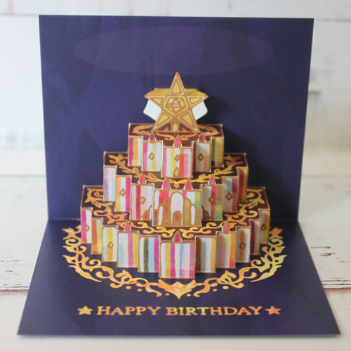 6 17～7 31到着 HAPPY BIRTHDAYが華やかにポップアップ！ バースデーポップアップカード ローズ ＆カラードアレンジメント ペシュ青山フラワーマーケット花や緑とともに暮らす毎日を