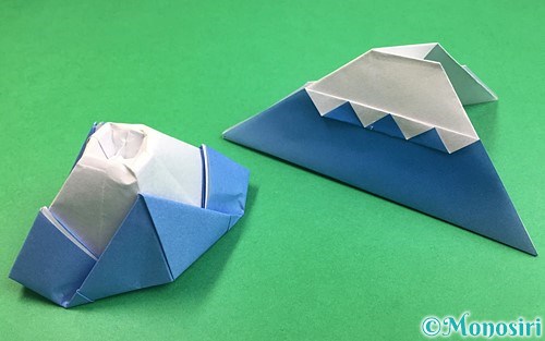 高齢者レク 折り紙1枚 簡単！立体で可愛い『富士山』の折り方 How to make a Mt.Fuji with origami.It's easyto make!shigeyuki.net