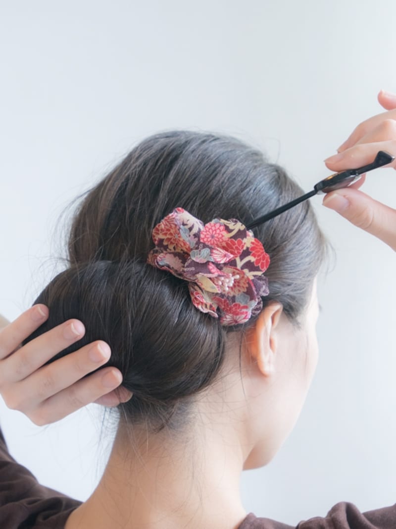 祭りの髪型に！紐やかんざしに合う簡単セルフアレンジのやり方浴衣ヘアアレンジAll About