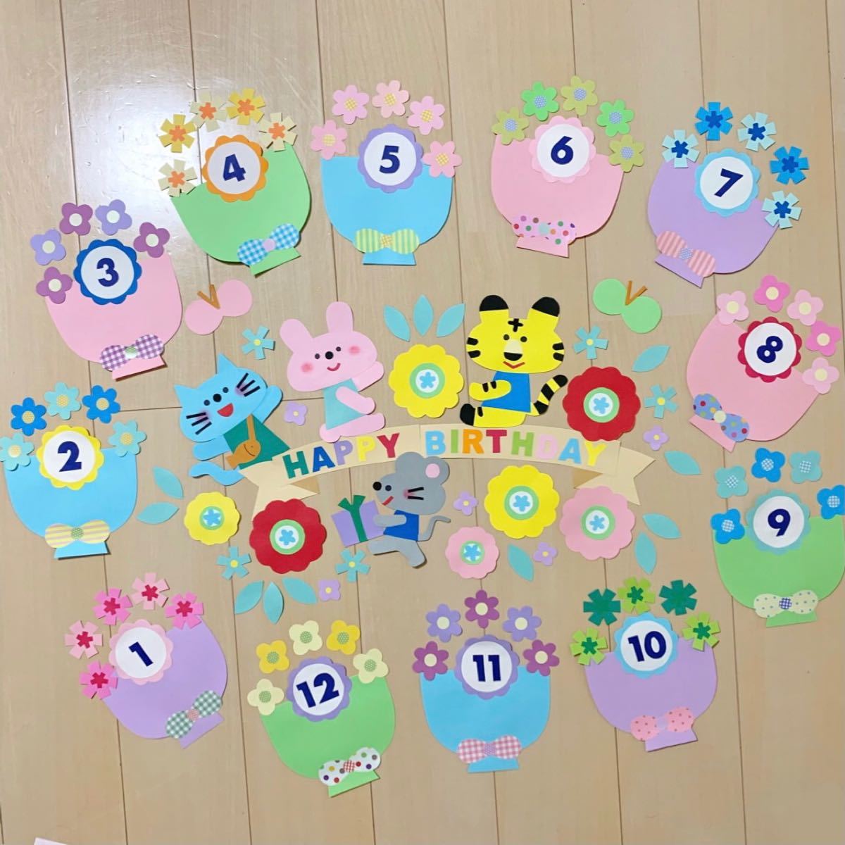 お誕生日 壁面飾り おたんじょうび おめでとう 切り絵 あおといろ 壁面飾り屋さん 通販 14484704Creema クリーマ