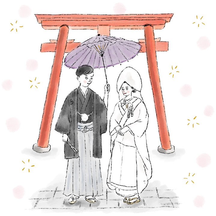 神前式で身に着ける衣装の基礎知識。白無垢・色打掛・引き振袖の違い花嫁ノート