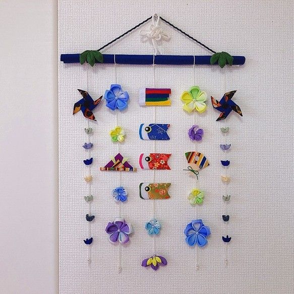 鯉のぼり吊るし雛 子供の日 ハンドメイド 鯉のぼり吊るし雛7連飾り 子供の日