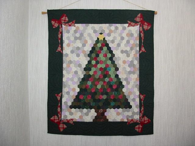 etsuko-june.7 様専用 クリスマスタペストリーキルトトップ クリスマスツリー☆パッチワークキルトタペストリ