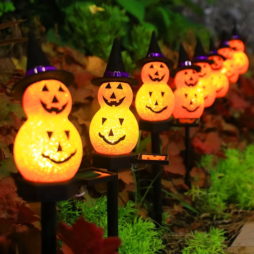 2個セットガーデン ライト ソーラー かぼちゃ ハロウィン 屋外 ソーラーライト ガーデニング おしゃれ カボチャ 地中埋込型 イルミネーションライト