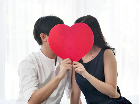 水彩イラスト かわいいカップル バレンタイン くまPremiumベクトル素材