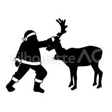 サンタのトナカイのそりのシルエット SVGクリスマスのそりのシルエット SVGサンタのそりのカット ファイルクリスマスのカットファイル Cricutシルエット - Etsy 日本