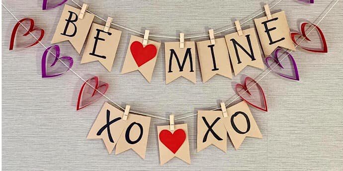 フェルトと紙の手作りハートのガーランド作り方 バレンタイン飾りInterior Design Box 海外の使えるインテリア術