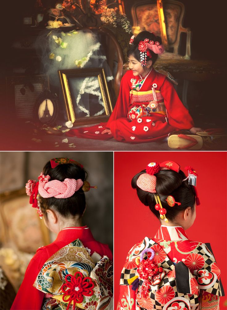 京かのこ 桃前髪飾り・手絡 ２本セット主に、七五三の日本髪に使用する髪飾りです » ヘアーサロン千鳥