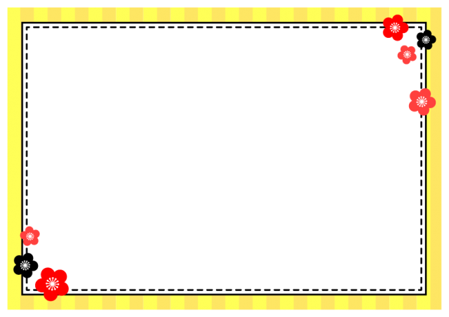 お正月モチーフのフレーム イラスト 保育で使える無料素材 ほいくisダウンロード