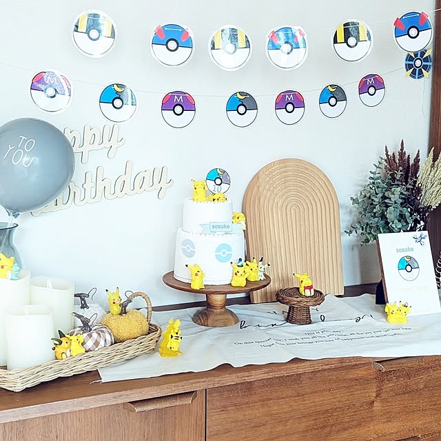 ポケモン 誕生日 飾り タペストリー ピカチュウ パーティー - メルカリ