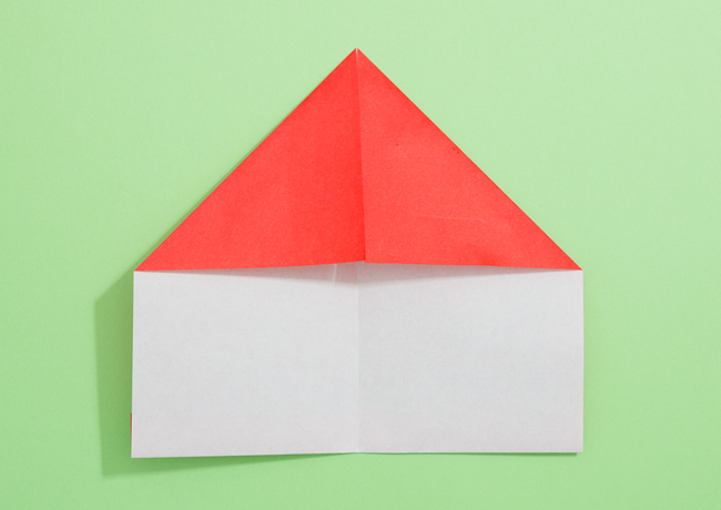 色画用紙で クリスマス帽子 を作ろう