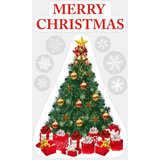 5%OFFクーポン有り！10月10日 金 まで ウィンドウシール ホワイトクリスマス 1セット送料無料 ウインドウ 飾り インテリア シールステッカー 窓 壁 クリスマスストア・エキスプレス楽天市場店