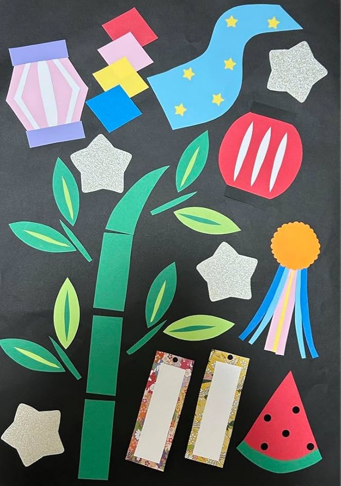 No.554 壁面 七夕短冊飾り保育のひきだし ～こどもの可能性を引き出すアイデア集～