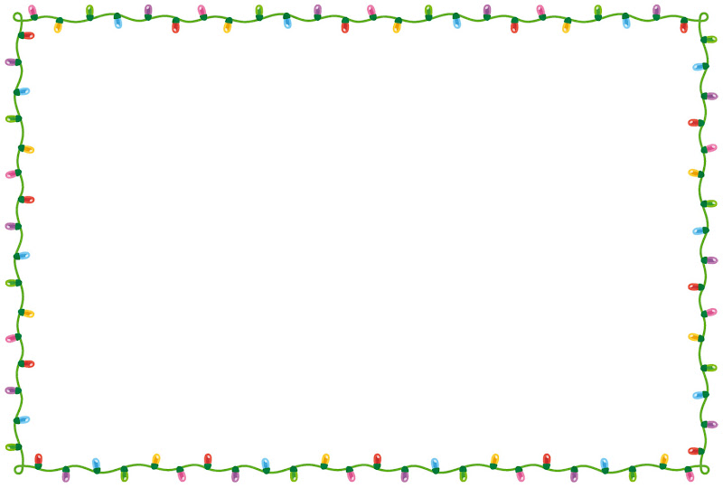 サンタクロースのクリスマスフレームフリーイラストIroFuri・いろふり