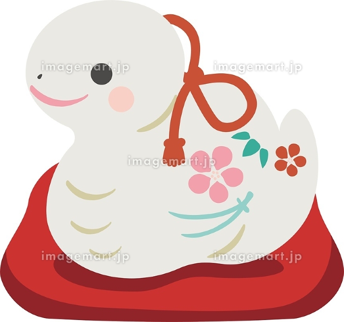 蛇と正月の巳年のイラストイラスト - No: 25519328無料イラスト・フリー素材なら「イラストAC」