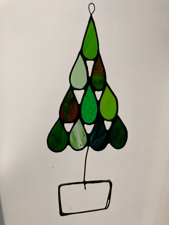 ステンドグラス サンタのオーナメント2点 再販 オーナメント クリスマス_ベル ステンドグラス サンキャッチャ