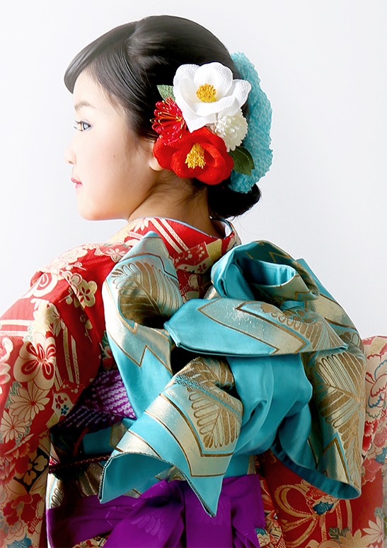 七五三☆簡単帯結び‼︎手結び七五三帯結び変わり結びかわいいりぼん - YouTube